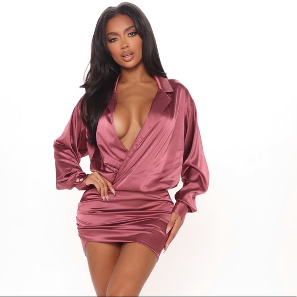 Fashion Nova Satin Mini Dress - Picture 2 of 4